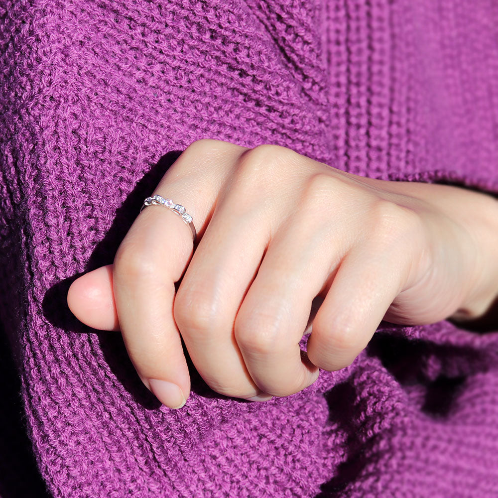 プラチナ ベニトアイト 指輪 リボン リング ピンキー レディース 希少石 りぼん K10 K18 SV925 Pt900 誕生日 彼女 大人可愛い クリスマス (品番 mr-0093-beni)