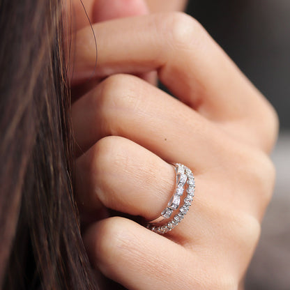 リボン リング シルバー ハーフエタニティ 可愛い レディース 指輪 ピンキー りぼん 人気 シルバーアクセサリー シンプル 華奢 (品番 mr-0093-sv)