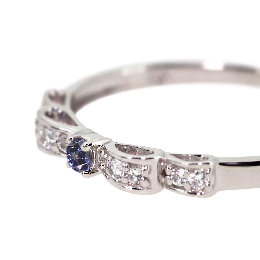 K18YG×PT★ベニトアイト★ピンキーリング★5号 プラチナ ベニトアイト 指輪 リボン リング ピンキー レディース 希少