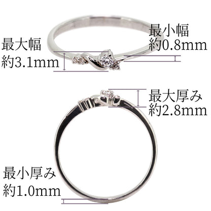 ピンキーリング 希少石 パライバトルマリン K10 K18 Pt900 レディース リング ひねり ねじれ 華奢 指輪 天然石 大人 普段使い 重ねづけ 細め 細身 かわいい (mr-0115-para)