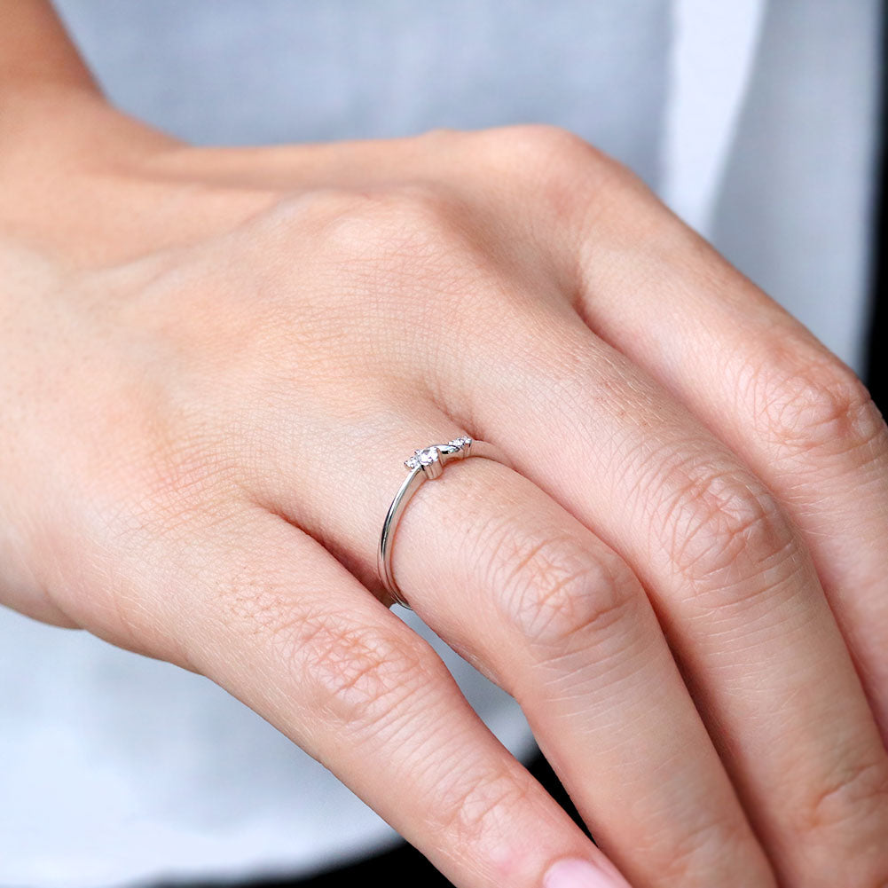 ピンキーリング 希少石 パライバトルマリン K10 K18 Pt900 レディース リング ひねり ねじれ 華奢 指輪 天然石 大人 普段使い 重ねづけ 細め 細身 かわいい (mr-0115-para)