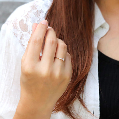 ピンキーリング 希少石 パライバトルマリン K10 K18 Pt900 レディース リング ひねり ねじれ 華奢 指輪 天然石 大人 普段使い 重ねづけ 細め 細身 かわいい (mr-0115-para)