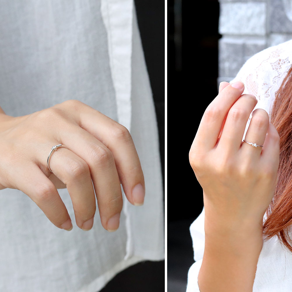 ピンキーリング 希少石 パライバトルマリン K10 K18 Pt900 レディース リング ひねり ねじれ 華奢 指輪 天然石 大人 普段使い 重ねづけ 細め 細身 かわいい (mr-0115-para)