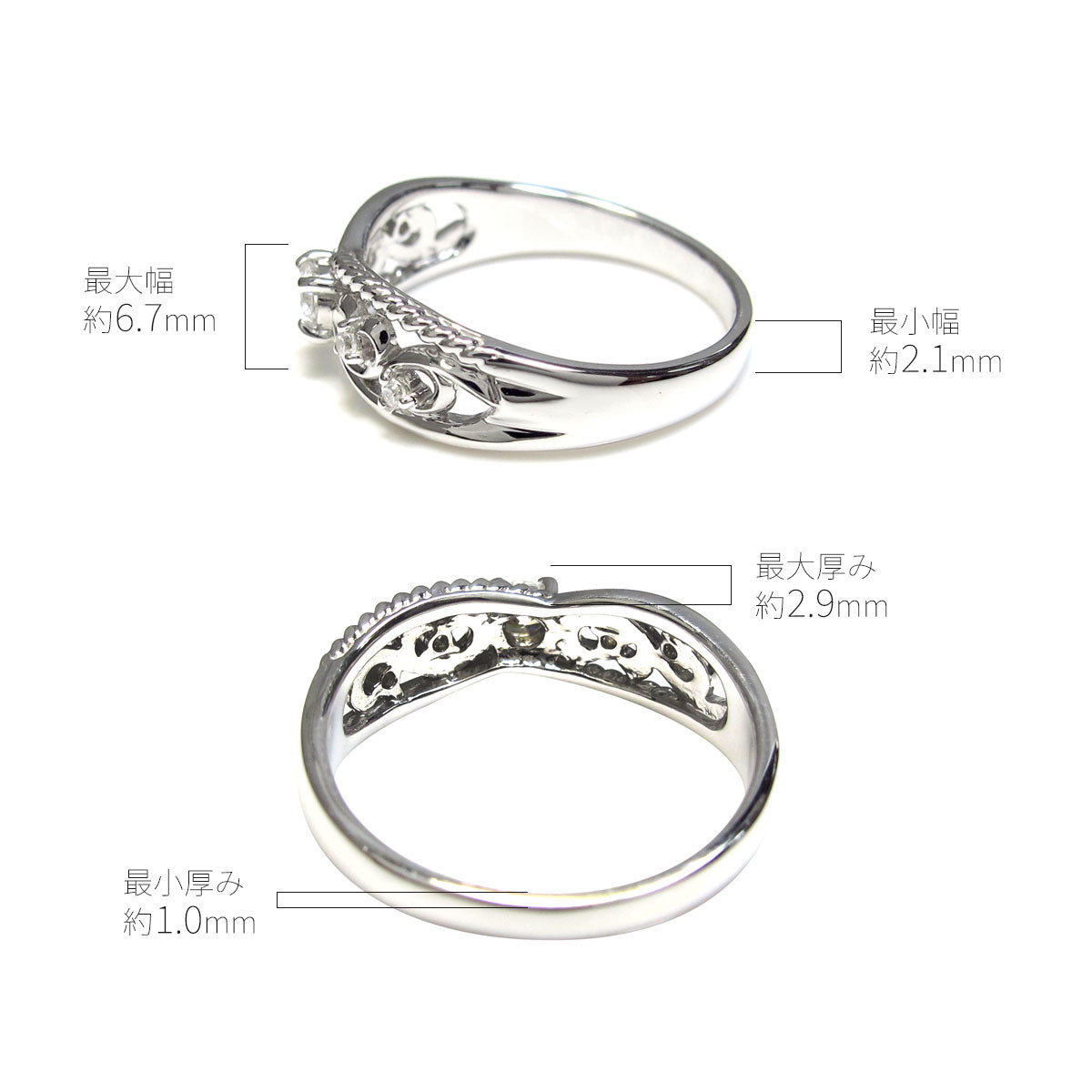 指輪 レディース シルバー925 唐草 リング 空枠 3mm 縄 ロープ 10金 18金 プラチナ アンティーク 女性 彼女 プレゼント ギフト リメイク 母の日 (品番 mr-0195-kw)
