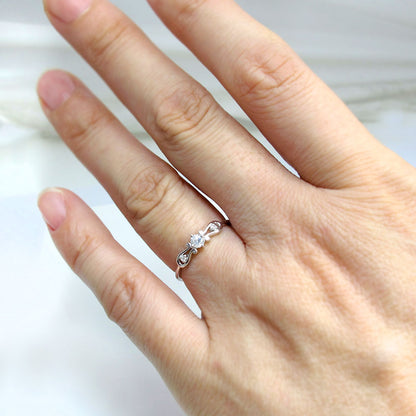 レディース リング 空枠 簡単 セミオーダー 3mm 指輪 馬蹄 K10 K18 Pt900 SV925 指輪 ホースシュー レディースリング  ハート お守りジュエリー 母の日 (品番 mr-0244-kw)