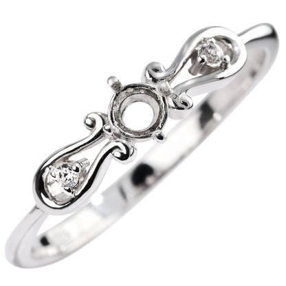 レディース リング 空枠 簡単 セミオーダー 3mm 指輪 馬蹄 K10 K18 Pt900 SV925 指輪 ホースシュー レディースリング  ハート お守りジュエリー 母の日 (品番 mr-0244-kw)