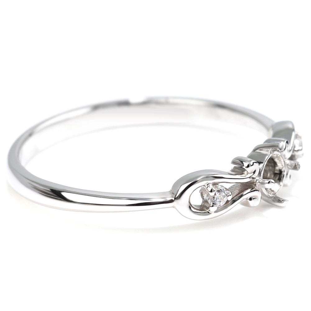 レディース リング 空枠 簡単 セミオーダー 3mm 指輪 馬蹄 K10 K18 Pt900 SV925 指輪 ホースシュー レディースリング  ハート お守りジュエリー 母の日 (品番 mr-0244-kw)