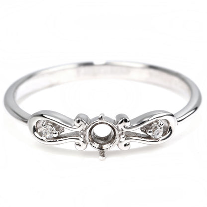 レディース リング 空枠 簡単 セミオーダー 3mm 指輪 馬蹄 K10 K18 Pt900 SV925 指輪 ホースシュー レディースリング  ハート お守りジュエリー 母の日 (品番 mr-0244-kw)