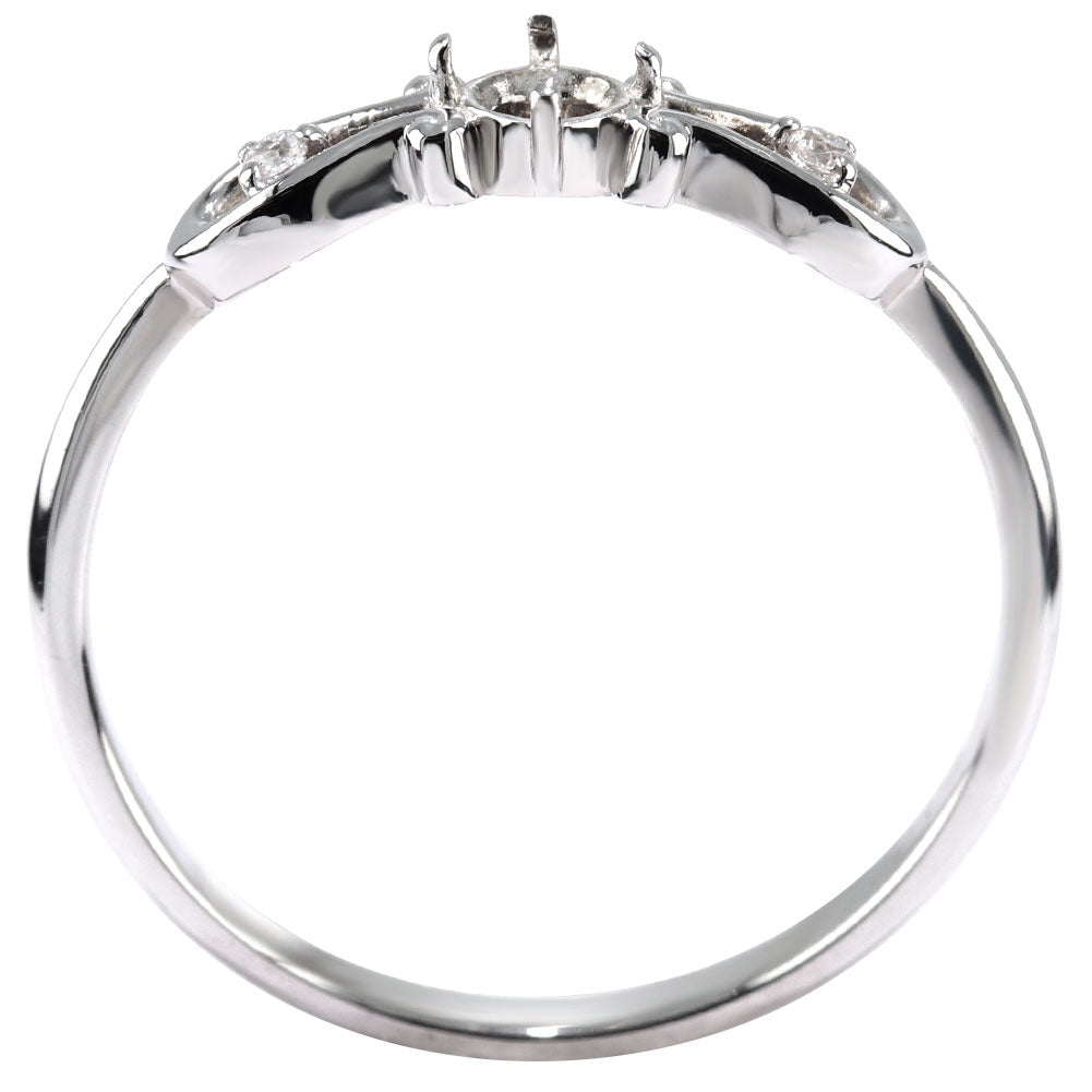 レディース リング 空枠 簡単 セミオーダー 3mm 指輪 馬蹄 K10 K18 Pt900 SV925 指輪 ホースシュー レディースリング  ハート お守りジュエリー 母の日 (品番 mr-0244-kw)