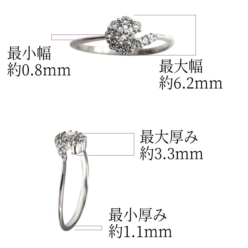 ダイヤモンド リング 結婚10周年 指輪 空枠 3mm レディース 取り巻きリング pt900 k18 k10 sv925 セミオーダー スイートテン 記念日 プレゼント (品番 mr-0246-kw)