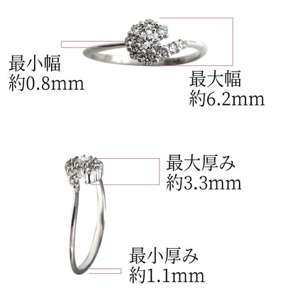 ダイヤモンド リング 結婚10周年 指輪 空枠 3mm レディース 取り巻きリング pt900 k18 k10 sv925 セミオーダー スイートテン 記念日 プレゼント (品番 mr-0246-kw)