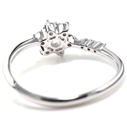 指輪 空枠 リング 3mm 星 フラワー メモリアルリング リフォーム 花 K18 K10 Pt900 SV925 セミオーダー スター 結婚10周年記念 ブライダル サプライズ (品番 mr-0256-kw)