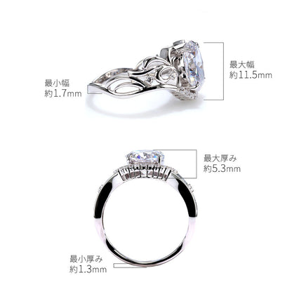 大ぶり レディース リング アラベスク 指輪 選べる誕生石 オーバル 8×10mm V字 sv925 k10 k18 pt900 上品ゴージャス 透かし 存在感 華やかな 個性的 (品番 mr-0434)