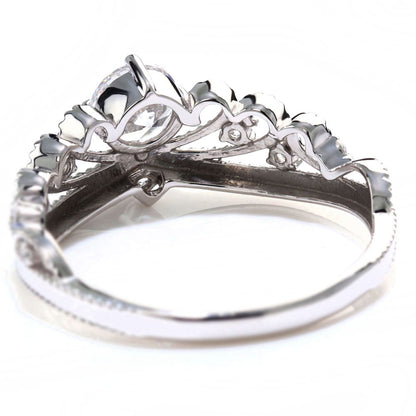 大粒 ダイヤモンドリング 0.5ct 高品質 18金 プラチナ 鑑定書付き ティアラ プリンセス 姫 婚約指輪 結婚10周年 記念日 アニバーサリー (品番 mr-0459-4-cgl-2)
