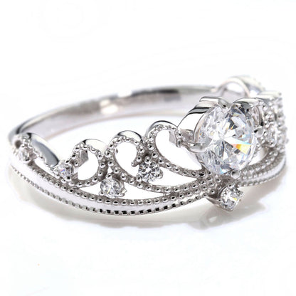 大粒 ダイヤモンドリング 0.5ct 高品質 18金 プラチナ 鑑定書付き ティアラ プリンセス 姫 婚約指輪 結婚10周年 記念日 アニバーサリー (品番 mr-0459-4-cgl-2)