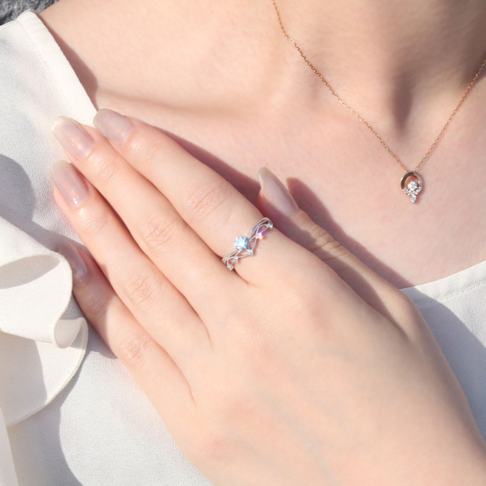 レディース V字 リング ティアラ ミルグレイン 指輪 綺麗 選べる誕生石 プラチナ 18金 10金 シルバー おしゃれ 透かし ミル アンティーク調 ジュエリー (品番 mr-0463)