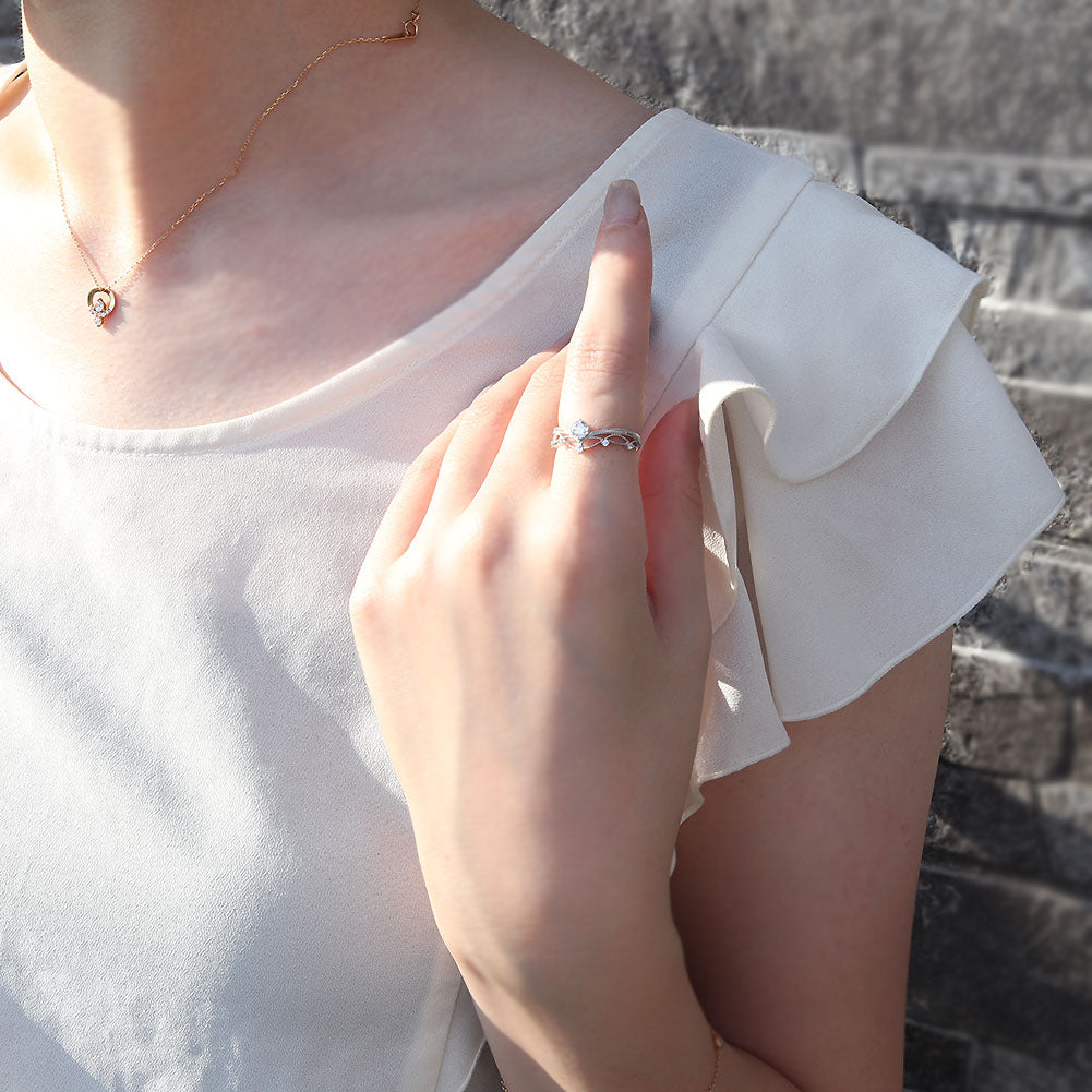 レディース V字 リング ティアラ ミルグレイン 指輪 綺麗 選べる誕生石 プラチナ 18金 10金 シルバー おしゃれ 透かし ミル アンティーク調 ジュエリー (品番 mr-0463)