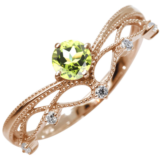 レディース V字 リング ティアラ ミルグレイン 指輪 綺麗 選べる誕生石 プラチナ 18金 10金 シルバー おしゃれ 透かし ミル アンティーク調 ジュエリー (品番 mr-0463)