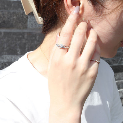 プラチナ ダイヤモンド リング 婚約指輪 鑑定書付き 0.5ct 指輪 K18 Pt900 ウェーブ 曲線 透かし アラベスク ミルグレイン 結婚記念日 高品質 贈り物 (品番 mr-0464-4-cgl-2)