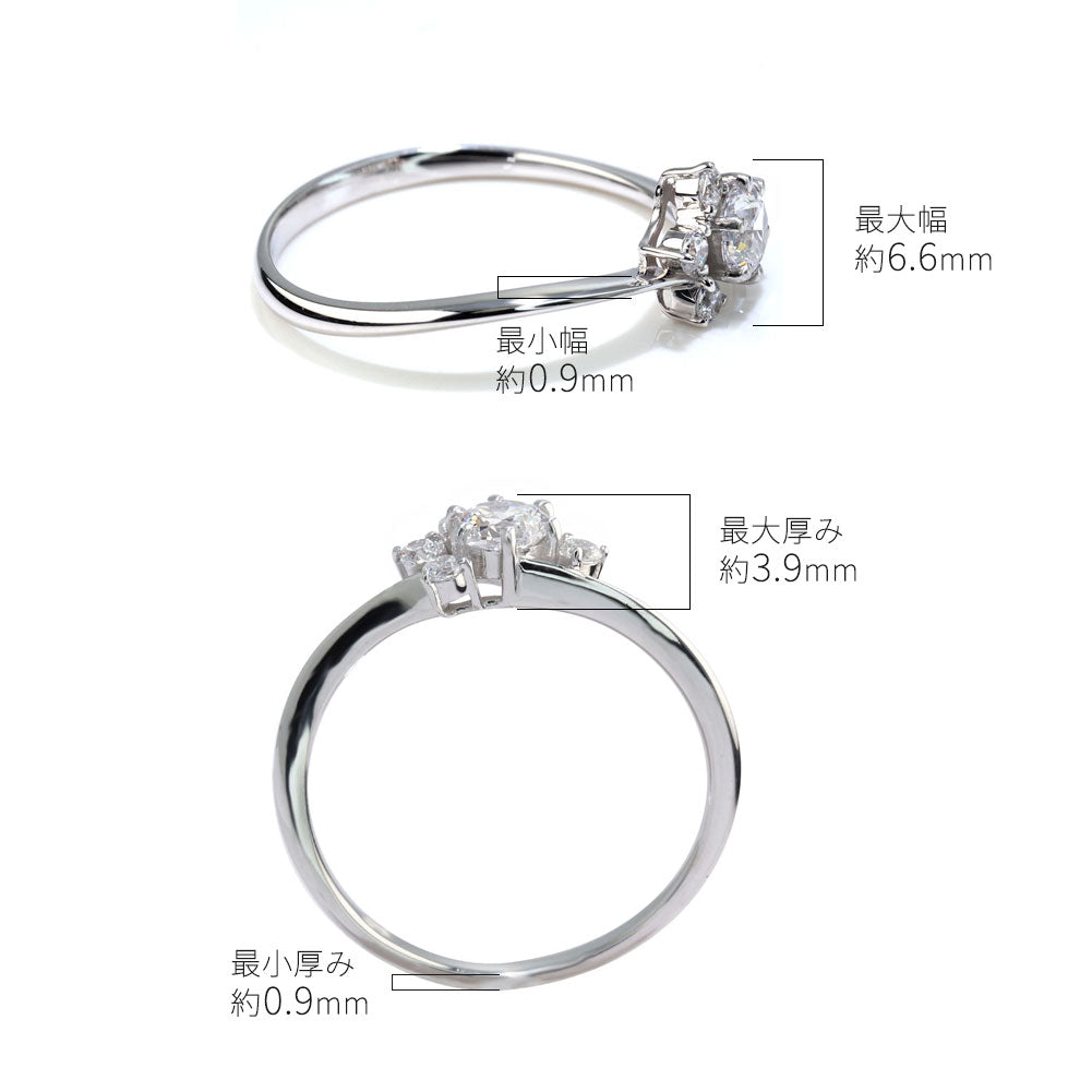 婚約指輪 ダイヤモンド リング 18金 プラチナ 華奢 エンゲージリング 鑑定書付き 指輪 婚約 K18 Pt900 レディースリング プロポーズ サプライズ (品番 mr-0472-4-cgl-2)