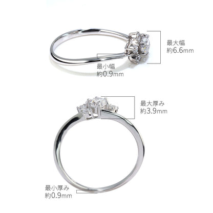婚約指輪 ダイヤモンド リング 18金 プラチナ 華奢 エンゲージリング 鑑定書付き 指輪 婚約 K18 Pt900 レディースリング プロポーズ サプライズ (品番 mr-0472-4-cgl-2)