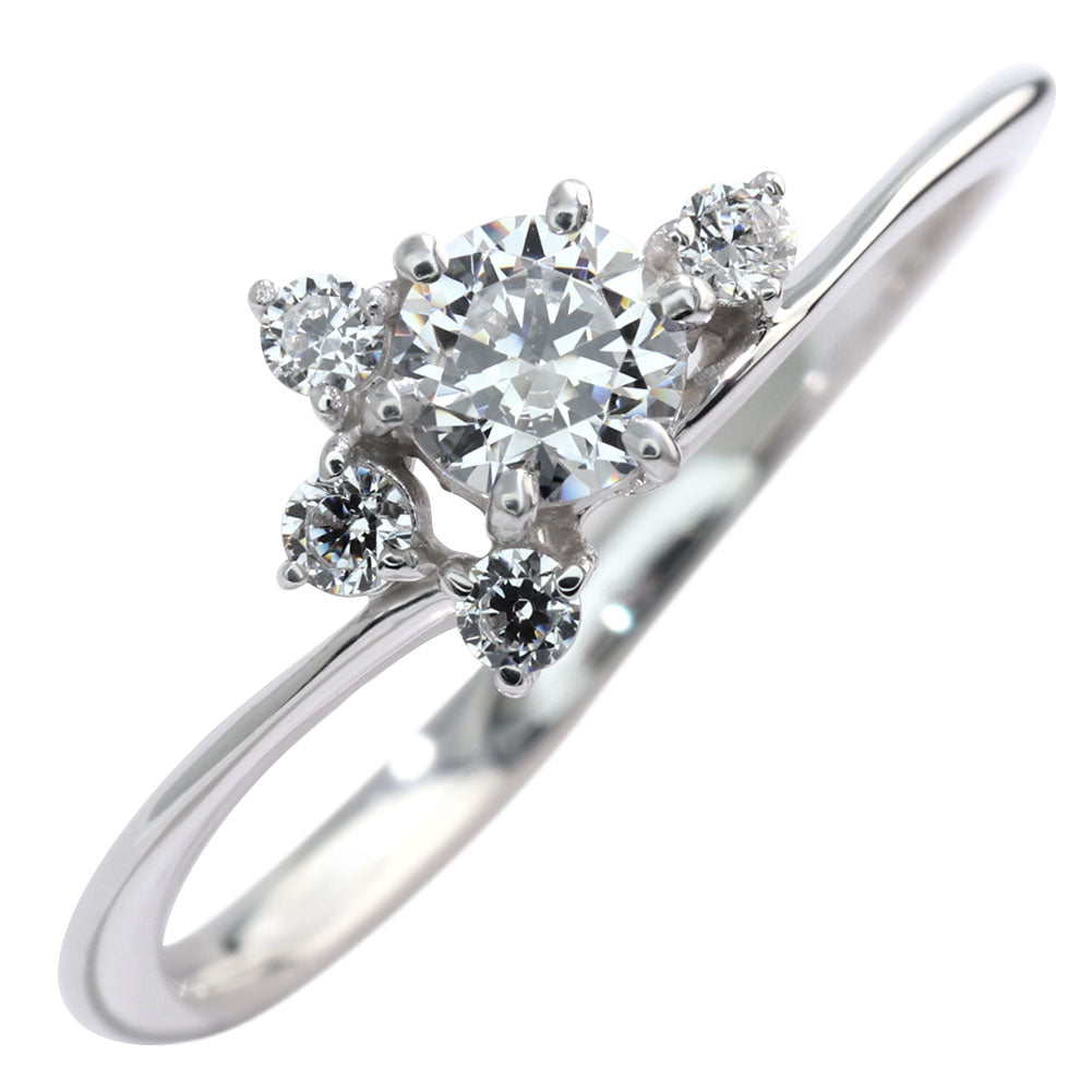 婚約指輪 ダイヤモンド リング 18金 プラチナ 華奢 エンゲージリング 鑑定書付き 指輪 婚約 K18 Pt900 レディースリング プロポーズ サプライズ (品番 mr-0472-4-cgl-2)