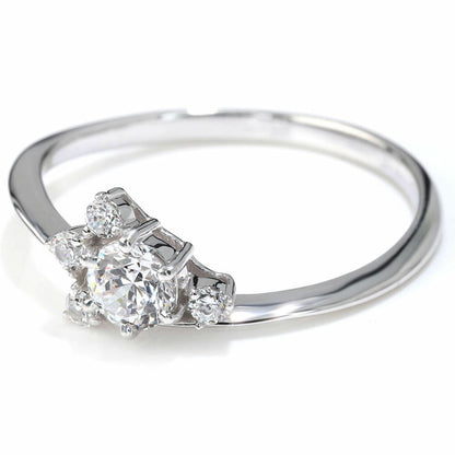 婚約指輪 ダイヤモンド リング 18金 プラチナ 華奢 エンゲージリング 鑑定書付き 指輪 婚約 K18 Pt900 レディースリング プロポーズ サプライズ (品番 mr-0472-4-cgl-2)