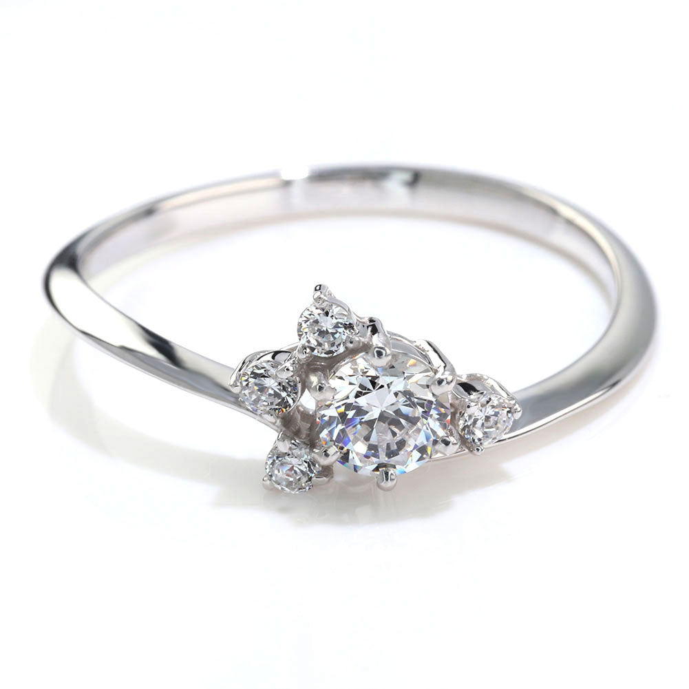 婚約指輪 ダイヤモンド リング 18金 プラチナ 華奢 エンゲージリング 鑑定書付き 指輪 婚約 K18 Pt900 レディースリング プロポーズ サプライズ (品番 mr-0472-4-cgl-2)