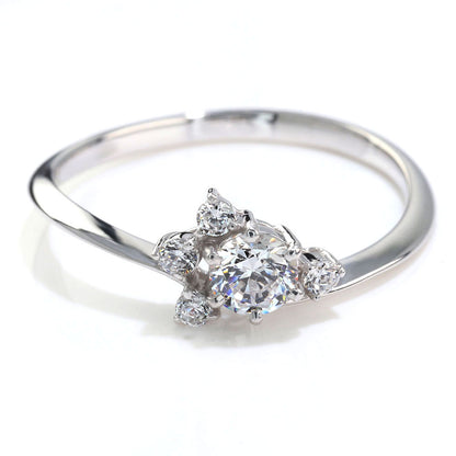 婚約指輪 ダイヤモンド リング 18金 プラチナ 華奢 エンゲージリング 鑑定書付き 指輪 婚約 K18 Pt900 レディースリング プロポーズ サプライズ (品番 mr-0472-4-cgl-2)