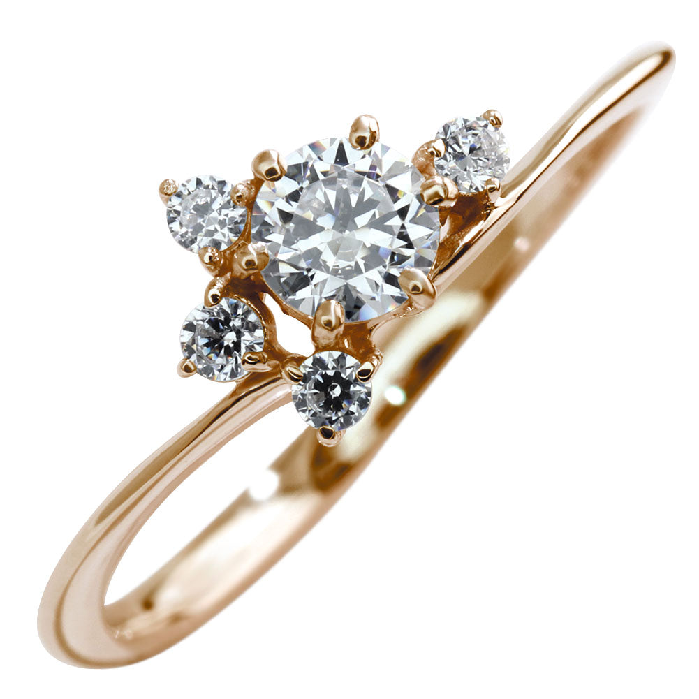 婚約指輪 ダイヤモンド リング 18金 プラチナ 華奢 エンゲージリング 鑑定書付き 指輪 婚約 K18 Pt900 レディースリング プロポーズ サプライズ (品番 mr-0472-4-cgl-2)