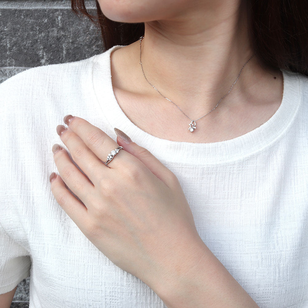 18金 プラチナ リング ダイヤモンド 鑑定書付き K18 Pt900 花束 フラワー ミル打ち 婚約指輪 ダイヤモンドリング 鑑定書 SI VS VVS 婚約 ブライダル (品番 mr-0473-4-cgl-2)