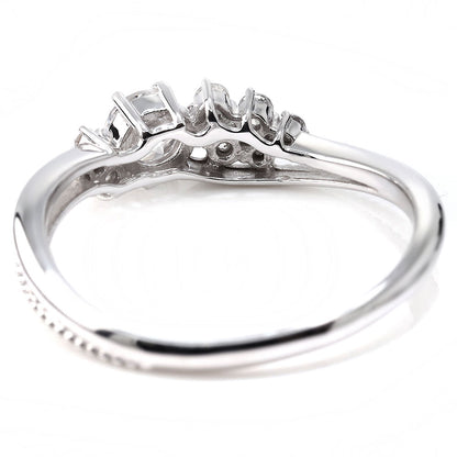 18金 プラチナ リング ダイヤモンド 鑑定書付き K18 Pt900 花束 フラワー ミル打ち 婚約指輪 ダイヤモンドリング 鑑定書 SI VS VVS 婚約 ブライダル (品番 mr-0473-4-cgl-2)