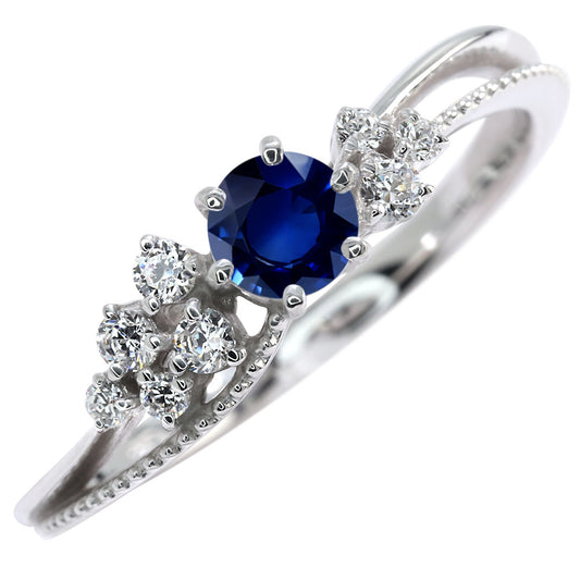 指輪 リング レディース 誕生石 4mm 選べる 花束 フラワーブーケ ミル打ち 泡 バブル 華やか k18 k10 pt900 sv925 ダブルライン 女性 彼女 ギフト (品番 mr-0473)