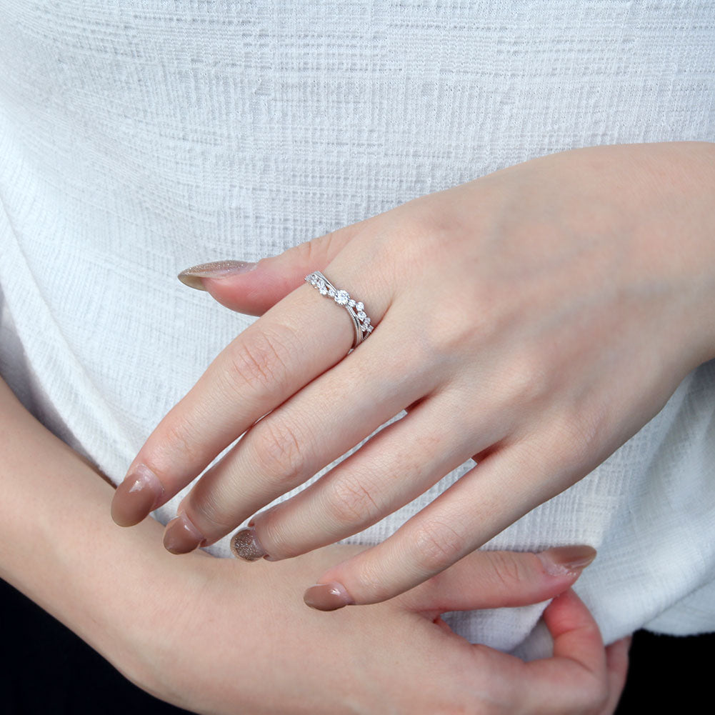 星モチーフ リング枠 K18 セミオーダー 指輪 ミル打ち レディース 星