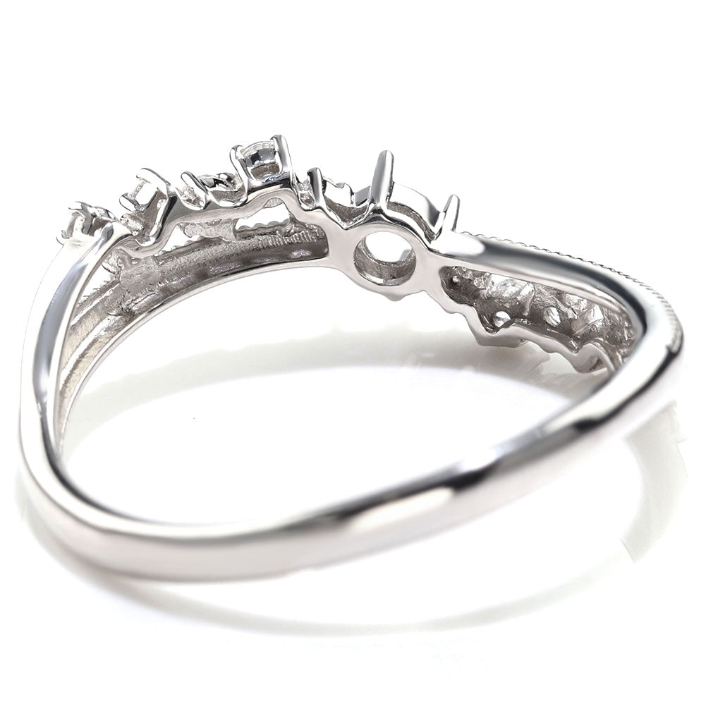 星モチーフ リング枠 K18 セミオーダー 指輪 ミル打ち レディース 星