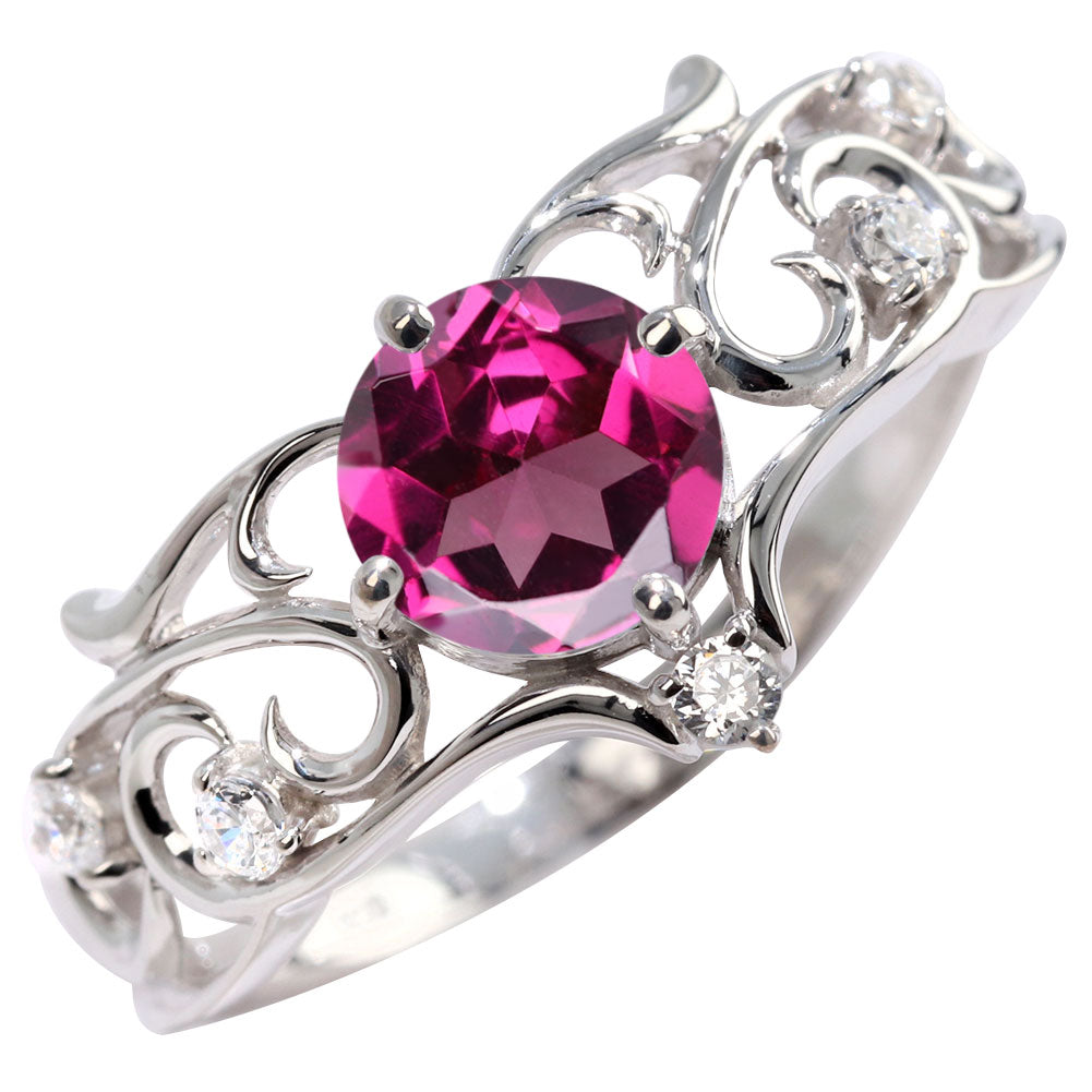 リング 誕生石 レディース 指輪 唐草 透かし 天然石 大粒 大ぶり おしゃれ 普段使い 自分用 ご褒美 大人 sv925 K10 K18 Pt900 記念日 ギフト 女性 輝き (品番 mr-0477)