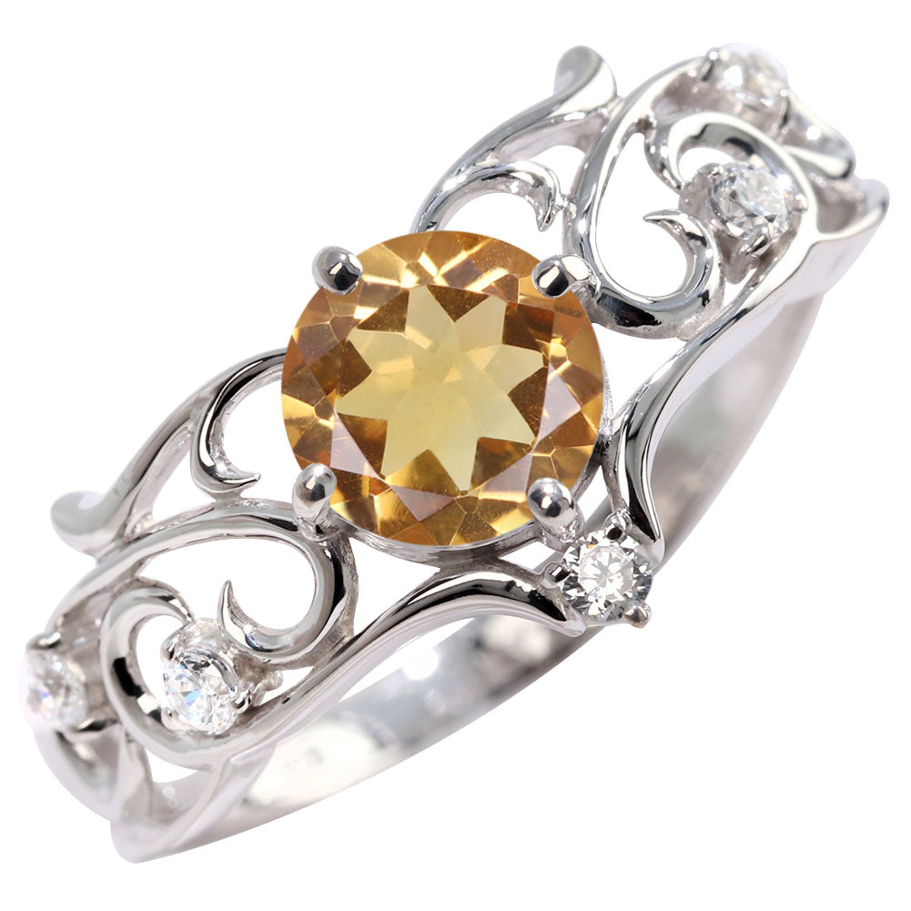 リング 誕生石 レディース 指輪 唐草 透かし 天然石 大粒 大ぶり おしゃれ 普段使い 自分用 ご褒美 大人 sv925 K10 K18 Pt900 記念日 ギフト 女性 輝き (品番 mr-0477)