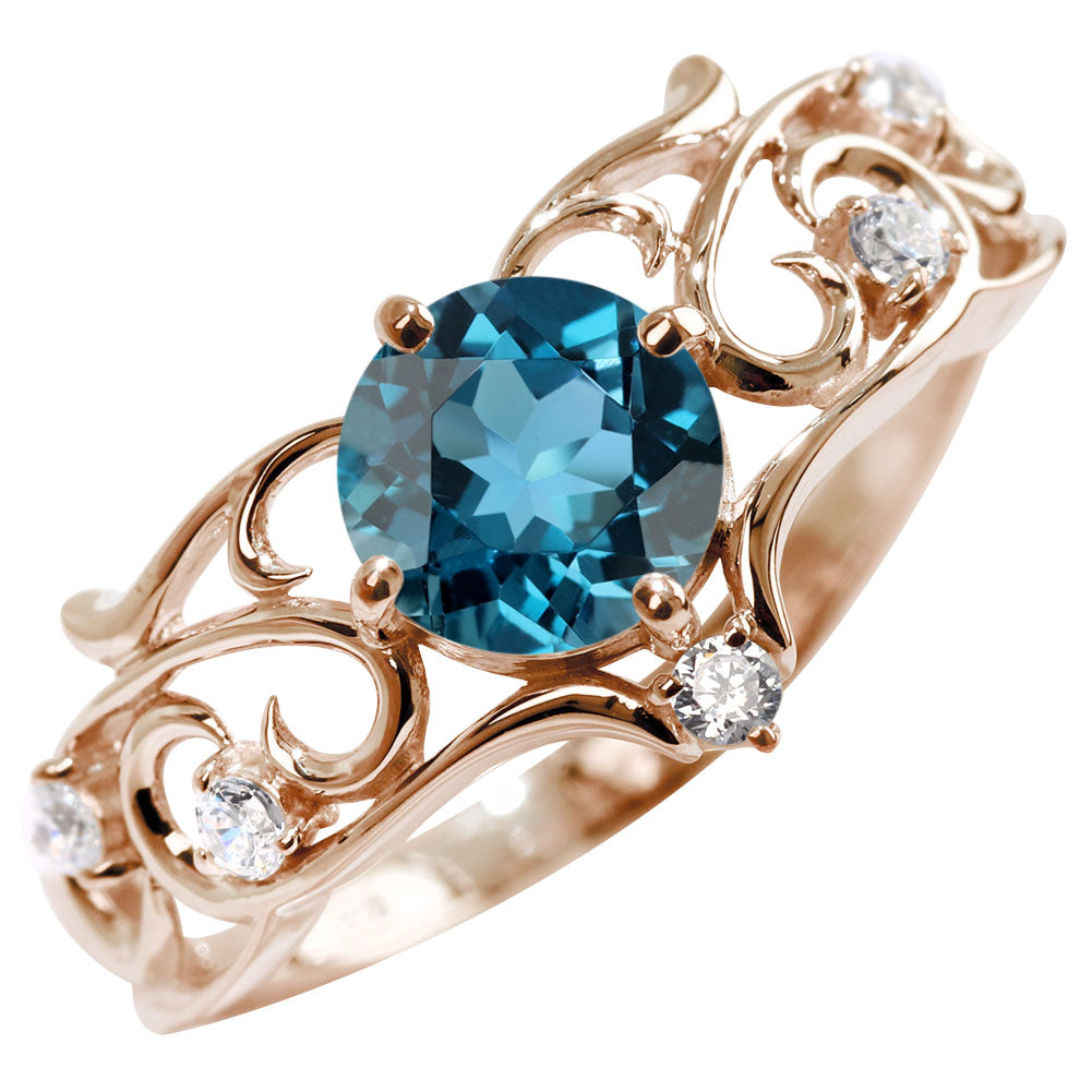 リング 誕生石 レディース 指輪 唐草 透かし 天然石 大粒 大ぶり おしゃれ 普段使い 自分用 ご褒美 大人 sv925 K10 K18 Pt900 記念日 ギフト 女性 輝き (品番 mr-0477)