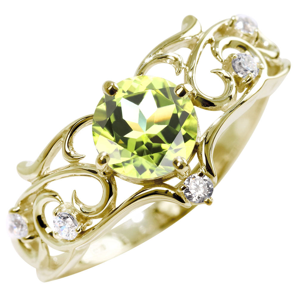 リング 誕生石 レディース 指輪 唐草 透かし 天然石 大粒 大ぶり おしゃれ 普段使い 自分用 ご褒美 大人 sv925 K10 K18 Pt900 記念日 ギフト 女性 輝き (品番 mr-0477)