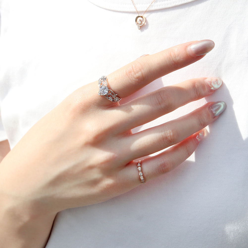 リング 誕生石 レディース 指輪 唐草 透かし 天然石 大粒 大ぶり おしゃれ 普段使い 自分用 ご褒美 大人 sv925 K10 K18 Pt900 記念日 ギフト 女性 輝き (品番 mr-0477)