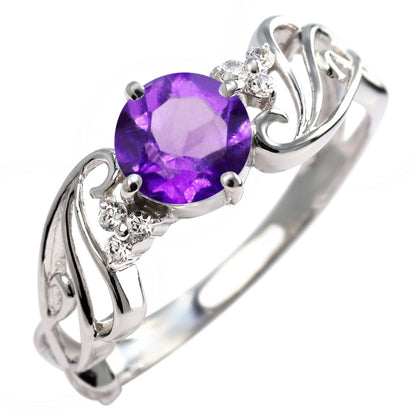 レディース 指輪 可愛い エアリー 選べる誕生石 6mm リング sv925 k10 k18 pt900 風 羽 ウィング フェアリー 上品 大ぶり 大人女子 結婚式 記念日 (品番 mr-0478)