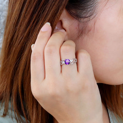 レディース 指輪 可愛い エアリー 選べる誕生石 6mm リング sv925 k10 k18 pt900 風 羽 ウィング フェアリー 上品 大ぶり 大人女子 結婚式 記念日 (品番 mr-0478)