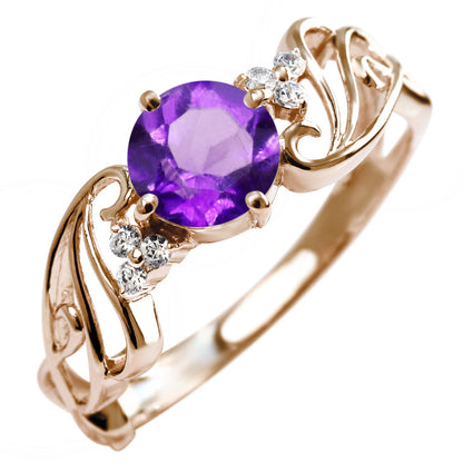 レディース 指輪 可愛い エアリー 選べる誕生石 6mm リング sv925 k10 k18 pt900 風 羽 ウィング フェアリー 上品 大ぶり 大人女子 結婚式 記念日 (品番 mr-0478)