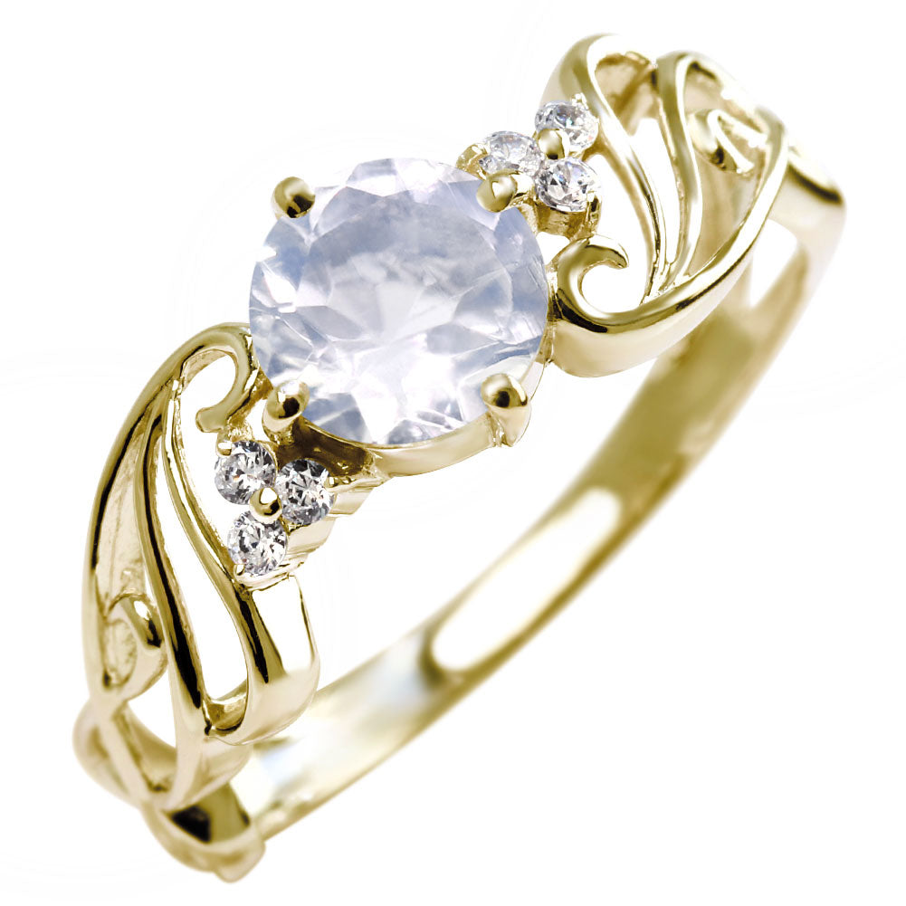 レディース 指輪 可愛い エアリー 選べる誕生石 6mm リング sv925 k10 k18 pt900 風 羽 ウィング フェアリー 上品 大ぶり 大人女子 結婚式 記念日 (品番 mr-0478)