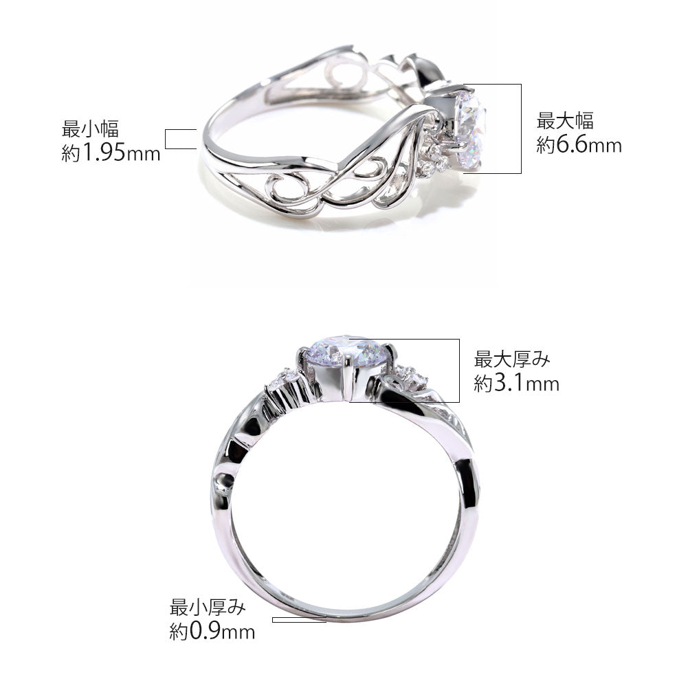 レディース 指輪 可愛い エアリー 選べる誕生石 6mm リング sv925 k10 k18 pt900 風 羽 ウィング フェアリー 上品 大ぶり 大人女子 結婚式 記念日 (品番 mr-0478)