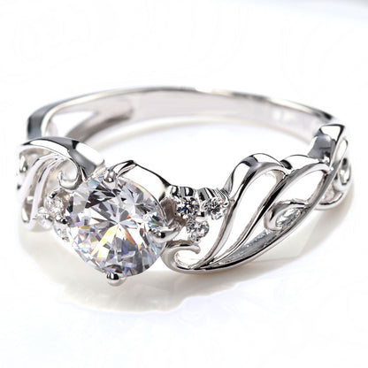 レディース 指輪 可愛い エアリー 選べる誕生石 6mm リング sv925 k10 k18 pt900 風 羽 ウィング フェアリー 上品 大ぶり 大人女子 結婚式 記念日 (品番 mr-0478)