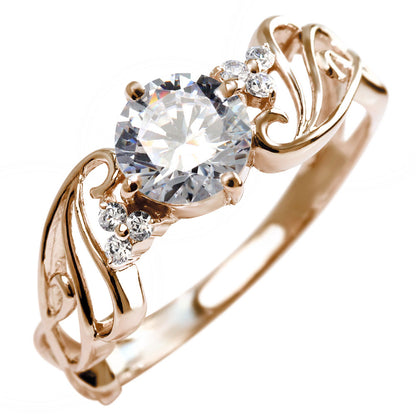 レディース 指輪 可愛い エアリー 選べる誕生石 6mm リング sv925 k10 k18 pt900 風 羽 ウィング フェアリー 上品 大ぶり 大人女子 結婚式 記念日 (品番 mr-0478)