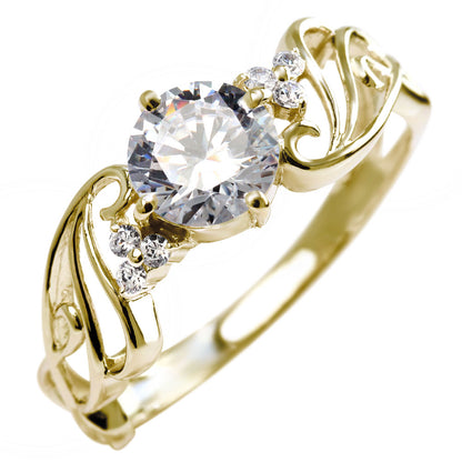 レディース 指輪 可愛い エアリー 選べる誕生石 6mm リング sv925 k10 k18 pt900 風 羽 ウィング フェアリー 上品 大ぶり 大人女子 結婚式 記念日 (品番 mr-0478)