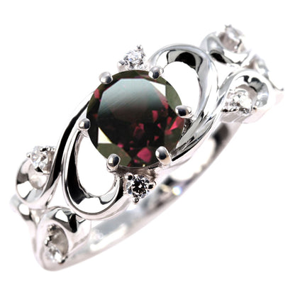 レディース リング アラベスク 大粒 指輪 6mm アンティーク 選べる 金種 ルース SV925 K10 K18 Pt900 大ぶり 華やか エレガント 記念日 大人のギフト (品番 mr-0480)