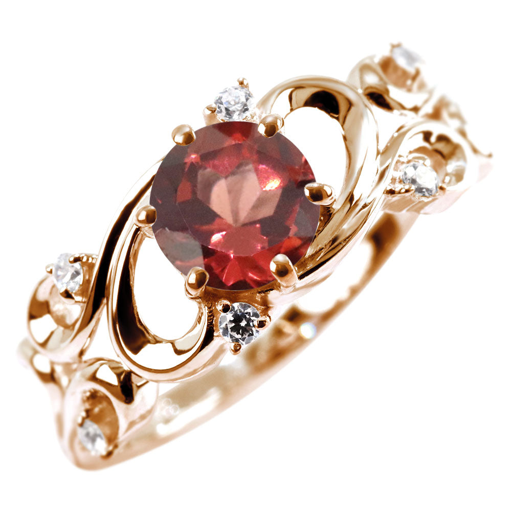 レディース リング アラベスク 大粒 指輪 6mm アンティーク 選べる 金種 ルース SV925 K10 K18 Pt900 大ぶり 華やか エレガント 記念日 大人のギフト (品番 mr-0480)